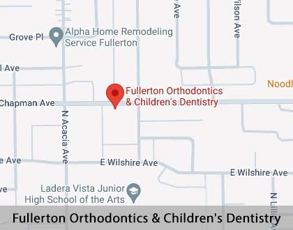 Map image for Pediatric Orthodontist in Fullerton, CA